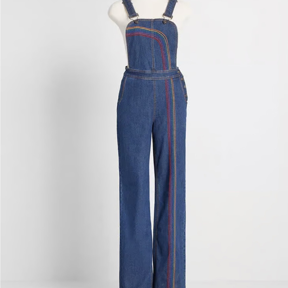 Rainbow With Me Overalls by ModCloth